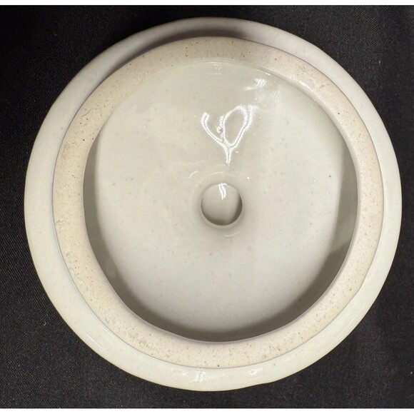 RareMCM White ceramic Lidded Pitcher Orange Flower 9.75” Tall Coffee Water Tea - Picture 10 of 13